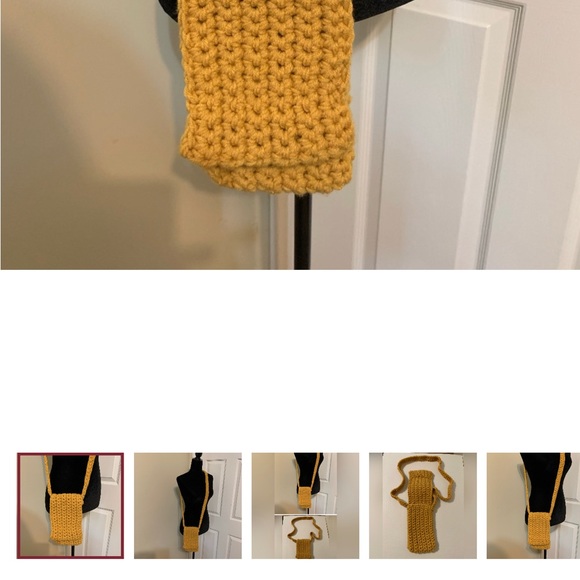 Phone Crossbody Bag Handmade Crochet - Picture 7 of 16